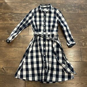 J Crew Navy Buffalo Check Dress